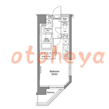 楽器ピアノ可相談 の 賃貸物件 1R 13.5万円の図面１