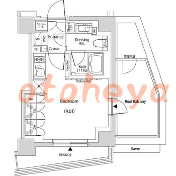 楽器ピアノ可相談 の 賃貸物件 1R 14.5万円の図面１