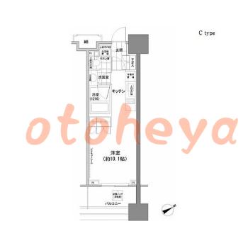 楽器ピアノ可相談 の 賃貸物件 1R 12.9万円の図面１