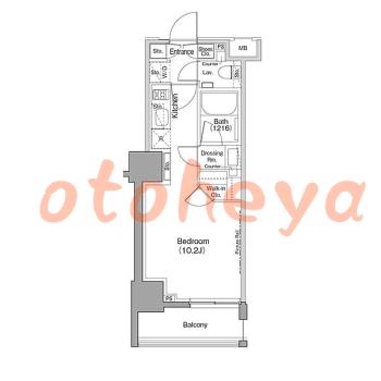 楽器ピアノ可相談 の 賃貸物件 1R 11.5万円の図面１