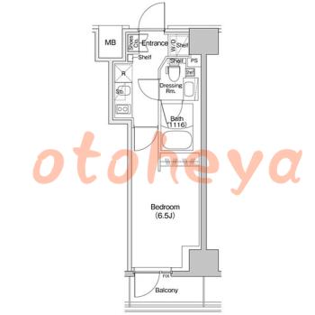 楽器ピアノ可相談 の 賃貸物件 1K 8.1万円の図面１