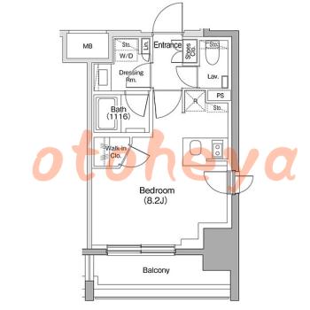 楽器ピアノ可相談 の 賃貸物件 1R 12.9万円の図面１