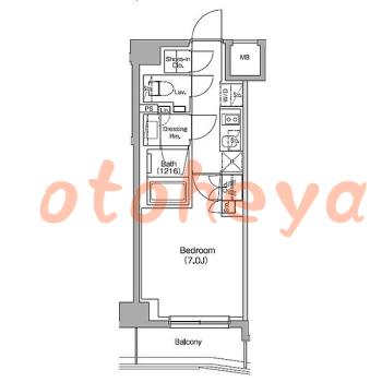 楽器ピアノ可相談 の 賃貸物件 1K 12万円の図面１