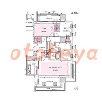 楽器ピアノ可相談 の 賃貸物件 3LDK 105万円の図面１