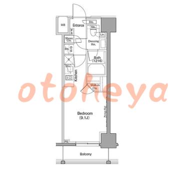 楽器ピアノ可相談 の 賃貸物件 1R 12.1万円の図面１