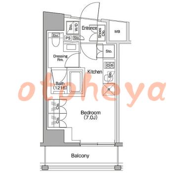 楽器ピアノ可相談 の 賃貸物件 1R 14万円の図面１