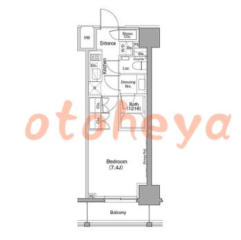 楽器ピアノ可相談 の 賃貸物件 1K 11.2万円の図面１