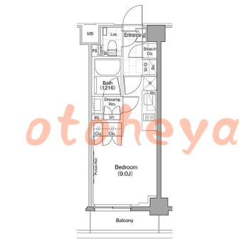 楽器ピアノ可相談 の 賃貸物件 1R 14.4万円の図面１
