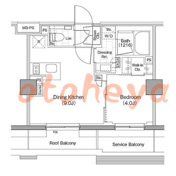 楽器ピアノ可相談 の 賃貸物件 1DK 18.3万円の図面１