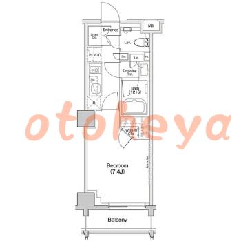 楽器ピアノ可相談 の 賃貸物件 1K 13.5万円の図面１