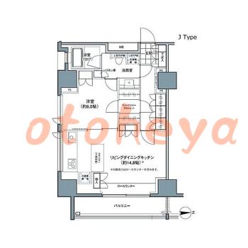 楽器ピアノ可相談 の 賃貸物件 1LDK 27.9万円の図面１