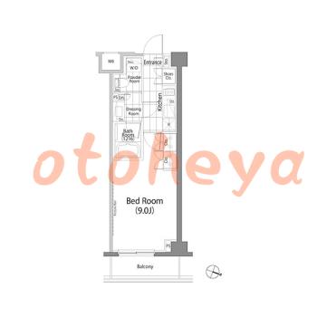 楽器ピアノ可相談 の 賃貸物件 1K 12.5万円の図面１
