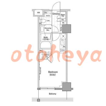楽器ピアノ可相談 の 賃貸物件 1R 13万円の図面１