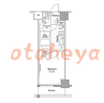 楽器ピアノ可相談 の 賃貸物件 1K 13.3万円の図面１
