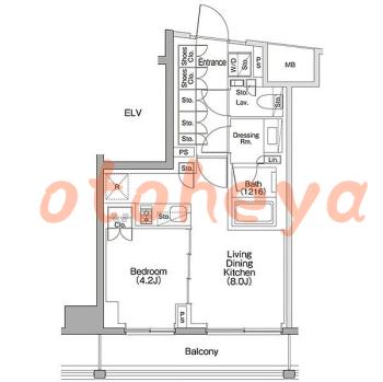 楽器ピアノ可相談 の 賃貸物件 1LDK 21.1万円の図面1