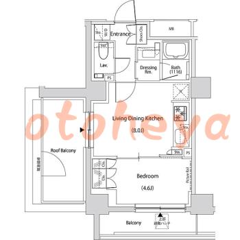 楽器ピアノ可相談 の 賃貸物件 1LDK 15.2万円の図面１