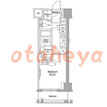 楽器ピアノ可相談 の 賃貸物件 1K 11.9万円の図面１