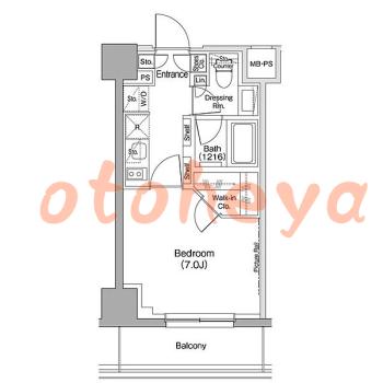 楽器ピアノ可相談 の 賃貸物件 1K 10.7万円の図面１