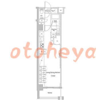 楽器ピアノ可相談 の 賃貸物件 1R 19.9万円の図面１
