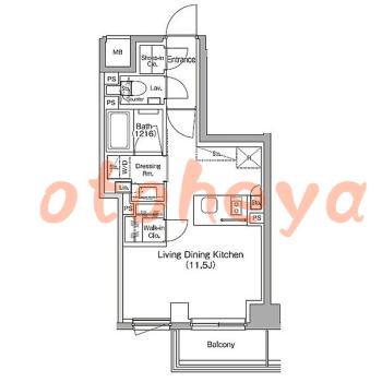 楽器ピアノ可相談 の 賃貸物件 1R 14.5万円の図面１