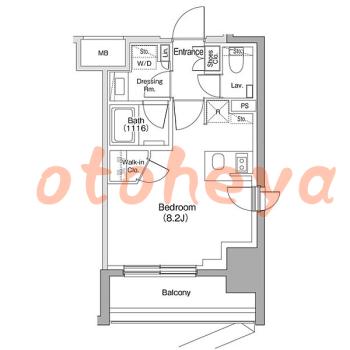 楽器ピアノ可相談 の 賃貸物件 1R 11.1万円の図面１