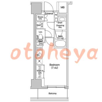 楽器ピアノ可相談 の 賃貸物件 1R 9.1万円の図面１