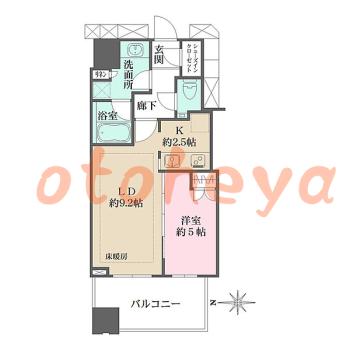 楽器ピアノ可相談 の 賃貸物件 1LDK 20万円の図面１