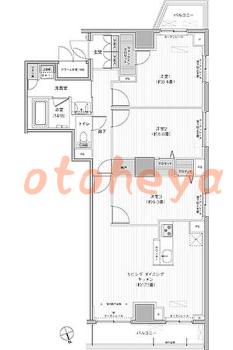 楽器ピアノ可相談 の 賃貸物件 3LDK 37.9万円の図面１