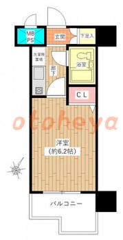 楽器ピアノ可相談 の 賃貸物件 1K 4.9万円の図面１