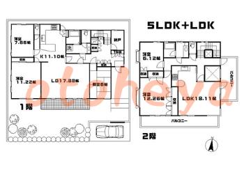 楽器ピアノ可相談 の 賃貸物件 5LDK 50万円の図面１