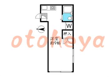 楽器ピアノ可相談 の 賃貸物件 1R 6.6万円の図面１
