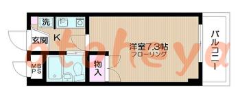 楽器ピアノ可相談 の 賃貸物件 1K 6.9万円の図面１