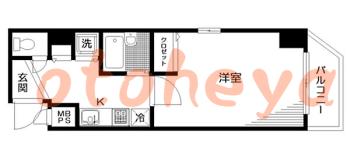 楽器ピアノ可相談 の 賃貸物件 1K 7.9万円の図面１