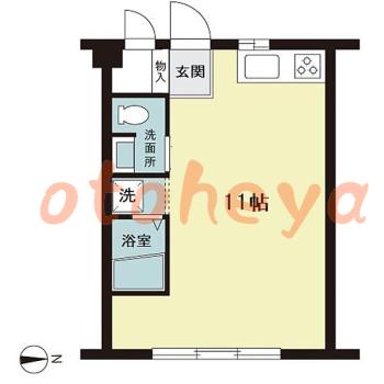 楽器ピアノ可相談 の 賃貸物件 1R 10万円の図面１