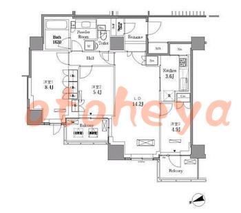 楽器ピアノ可相談 の 賃貸物件 3LDK 41万円の図面１
