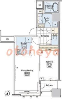 楽器ピアノ可相談 の 賃貸物件 1LDK 19.1万円の図面１