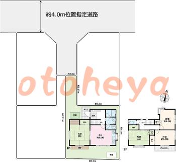楽器ピアノ可相談 の 賃貸物件 4DK 7万円の図面１
