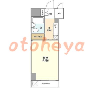 楽器ピアノ可相談 の 賃貸物件 1K 9万円の図面１