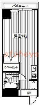 楽器ピアノ可相談 の 賃貸物件 1R 5.8万円の図面１