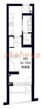 楽器ピアノ可相談 の 賃貸物件 1K 31万円の図面１