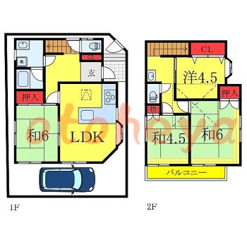 楽器ピアノ可相談 の 賃貸物件 4LDK 13万円の図面１