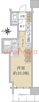 楽器ピアノ可相談 の 賃貸物件 1R 13万円の図面１