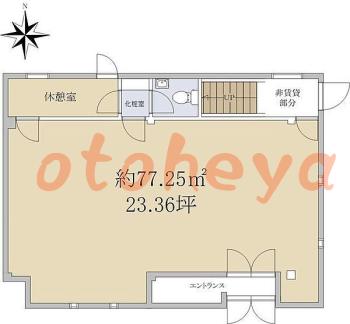 楽器ピアノ可相談 の 賃貸物件  28万円の図面１