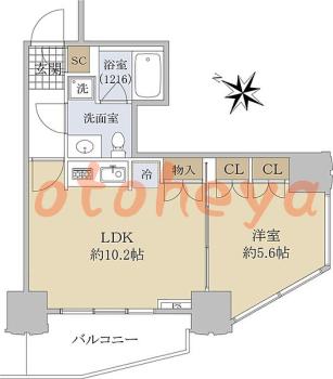 楽器ピアノ可相談 の 賃貸物件 1LDK 18万円の図面１