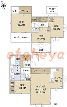 楽器ピアノ可相談 の 賃貸物件 4LDK 30万円の図面１