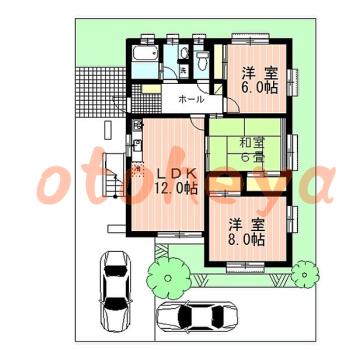 楽器ピアノ可相談 の 賃貸物件 3LDK 13.8万円の図面１