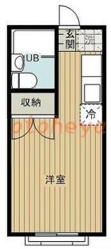 楽器ピアノ可相談 の 賃貸物件 1R 2.5万円の図面１