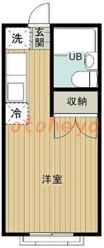 楽器ピアノ可相談 の 賃貸物件 1R 2.7万円の図面１