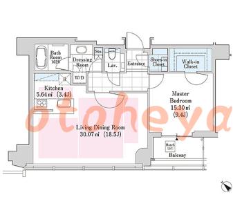 楽器ピアノ可相談 の 賃貸物件 1LDK 79.8万円の図面１
