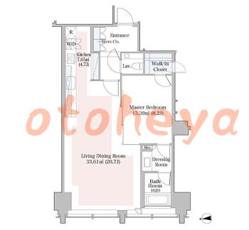 楽器ピアノ可相談 の 賃貸物件 1LDK 55万円の図面１